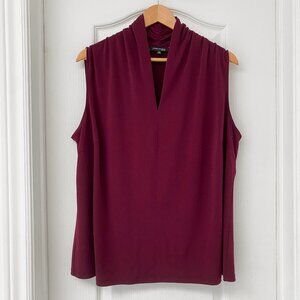 Jones Studio - Plum Collar Sleeveless Blouse